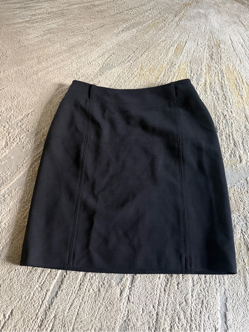 Tory Burch black wool blend pencil skirt high rise 14